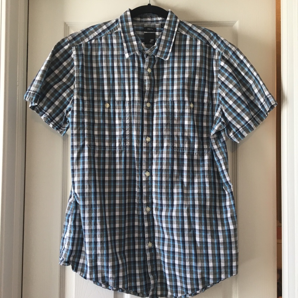 Men’s Plaid casual shirt size Large 16-16.5
